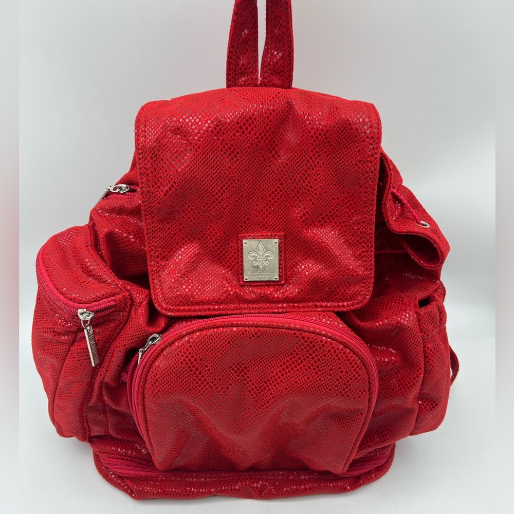Kalencom Of New Orleans Red Multi Purpose Backpac… - image 1